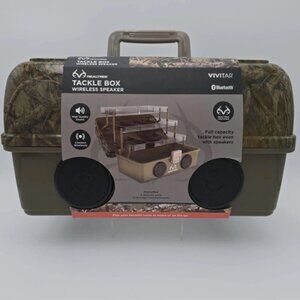 Realtree Vivitar Tackle Box Wireless Speaker Bluetooth Camouflage Tan HiFi Sound
